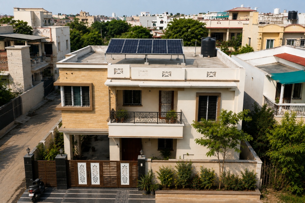 CloudHelio Solar Panel Array After Installation